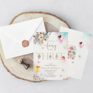 Invitation La princesse de la fée de fleurs magiques fait tro