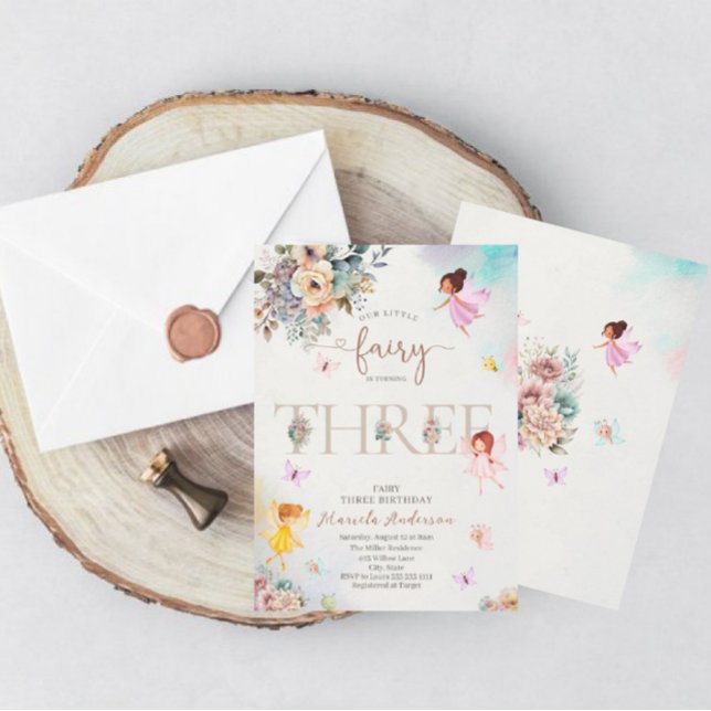 Invitation La princesse de la fée de fleurs magiques fait tro (Créateur téléchargé)