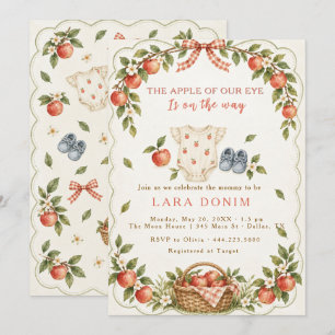 Invitation La Prune de nos Yeux Fête de Bébé Fille Automne