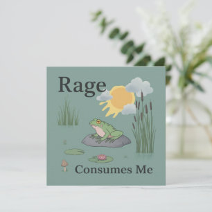 Invitation La rage me consume Grenouille Étang Mème Grenouill