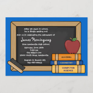 Invitation La retraite d'un enseignant de tableau noir, CHOIS