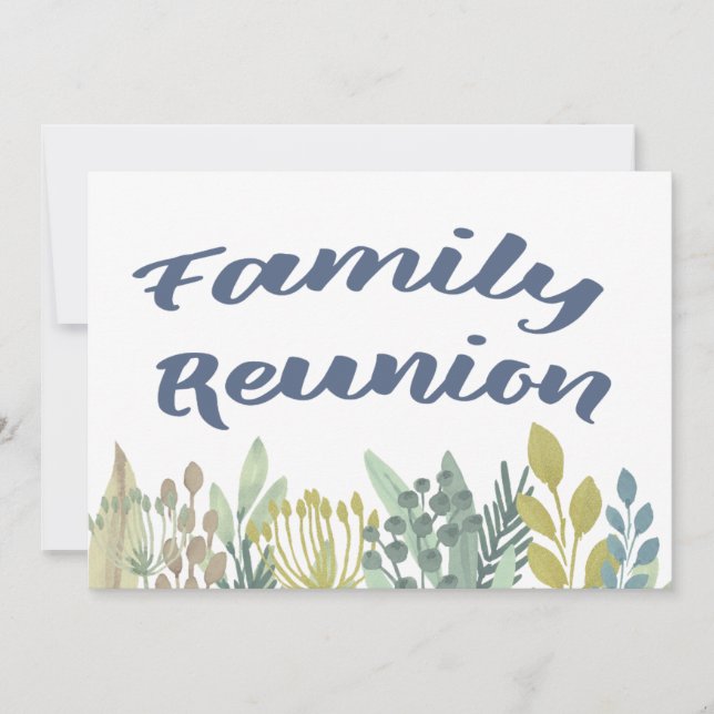 Invitation La Réunion de famille florale recueillant (Devant)