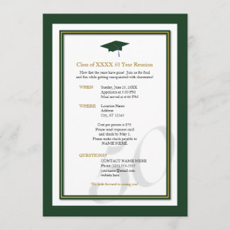 Invitation La Réunion personnalisable de classe de 50 ans