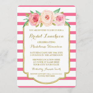 Invitation La rose indien barre le déjeuner nuptiale floral