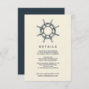 Invitation La roue du navire bleu Détails de l'invité Maria
