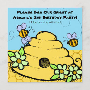 Invitation La ruche et les abeilles ont customisé des
