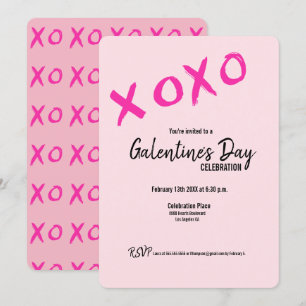 Invitation La Saint-Valentin entre amis XOXO Fête de la Saint