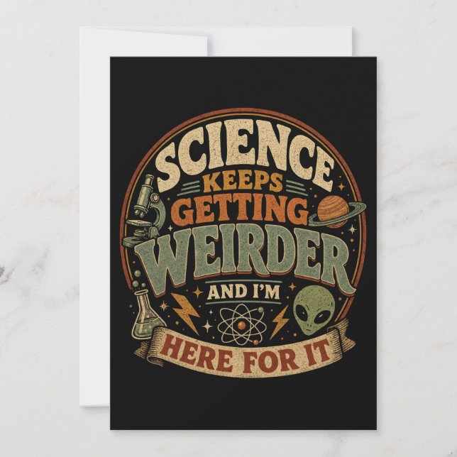Invitation La science devient de plus en plus bizarre et j'ad (Devant)
