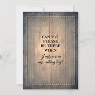 Invitation La servante d'honneur Rustic Funny