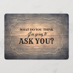 Invitation La servante d'honneur Rustic Funny