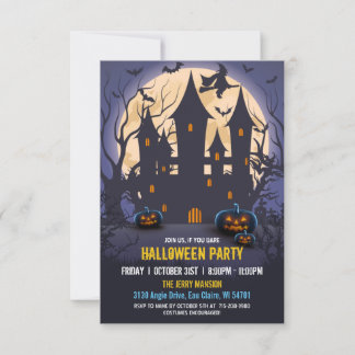 Invitation La Sorcière Éffrayante Budget Haunch Maison Hallow