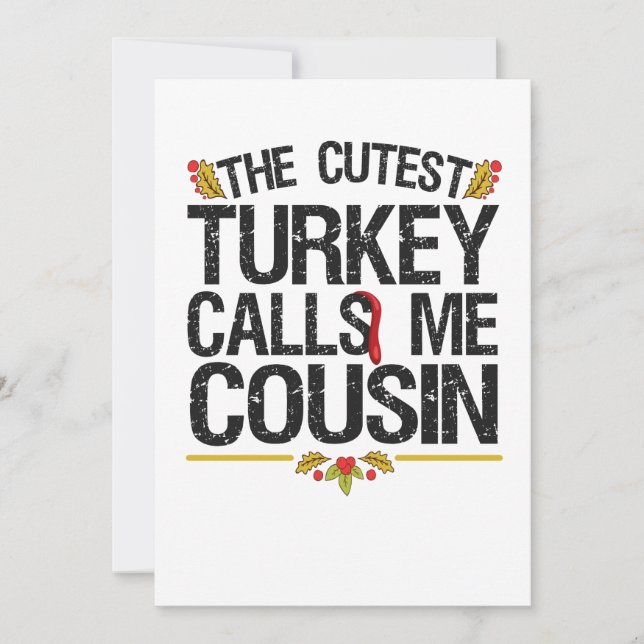Invitation La Turquie la plus maudite m'appelle Cousin Thanks (Devant)