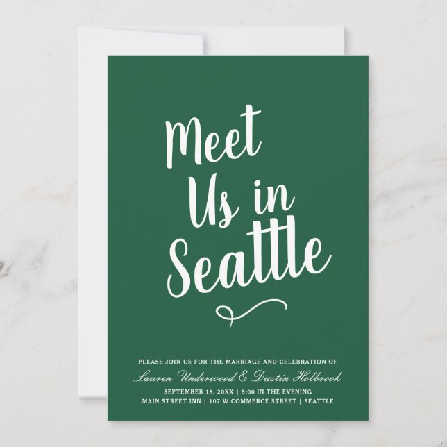 Invitation La typographie moderne, c'est avec nous | Mariage  (Devant)