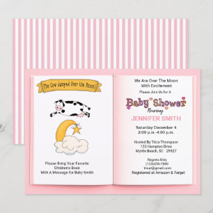 Invitation La vache s'est cognée au-dessus du Baby shower des