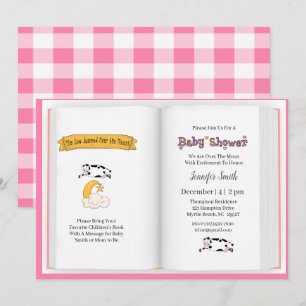Invitation La vache s'est cognée au-dessus du Baby shower des