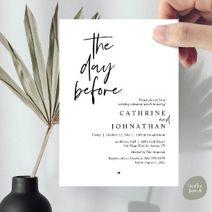Invitation La veille, Déjeuner de répétition Mariage
