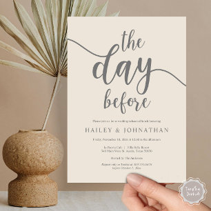 Invitation La veille, Déjeuner de répétition Mariage ou Brunc