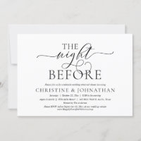 La veille, Dîner de répétition Mariage