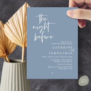 Invitation La veille, Dîner de répétition Mariage