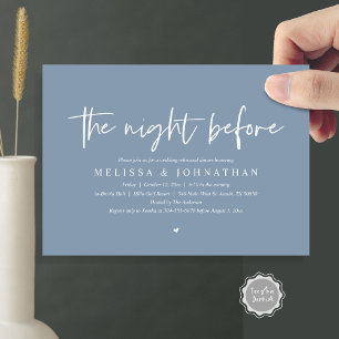 Invitation La veille, Dîner de répétition Mariage