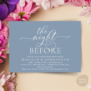 Invitation La veille, Dîner De Répétition Mariage Classique