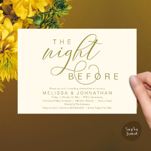 Invitation La veille, Dîner De Répétition Mariage Classique