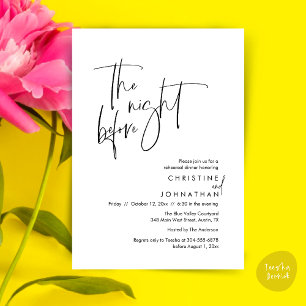 Invitation La veille, Dîner de répétition Mariage Décontracté