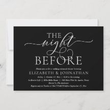 La veille, Dîner De Répétition Mariage Moderne