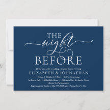 La veille, Dîner De Répétition Mariage Moderne