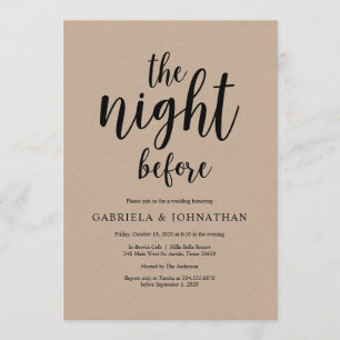 Invitation La veille, dîner de répétition Mariage russe