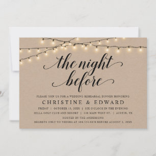 Invitation La veille, Répétition Mariage, Kraft Brown