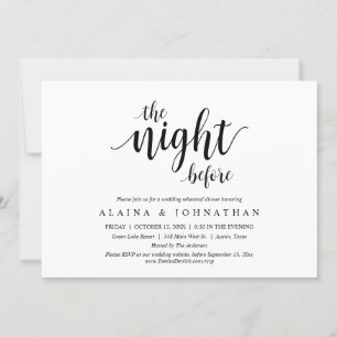 Invitation La veille, Soirée de répétition Mariage