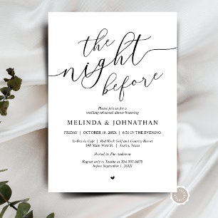 Invitation La veille, Soirée de répétition Mariage