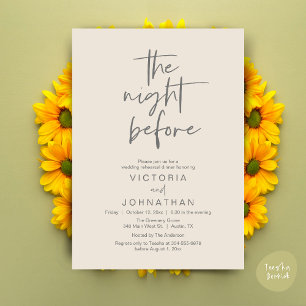 Invitation La veille, Soirée de répétition Mariage