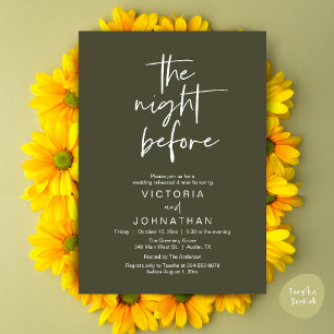 Invitation La veille, Soirée de répétition Mariage