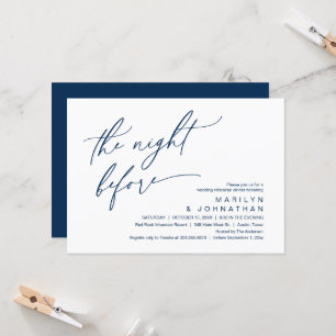 Invitation La veille, Soirée de répétition Mariage