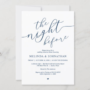 Invitation La veille, Soirée de répétition Mariage