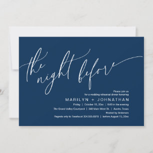 Invitation La veille, Soirée de répétition Mariage