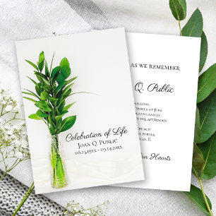 Invitation La verdure dans Vase Célébration de la vie
