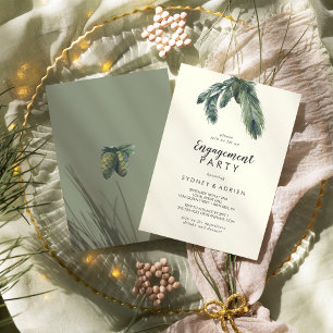Invitation La verdure d'hiver   Ivory Engagement Party