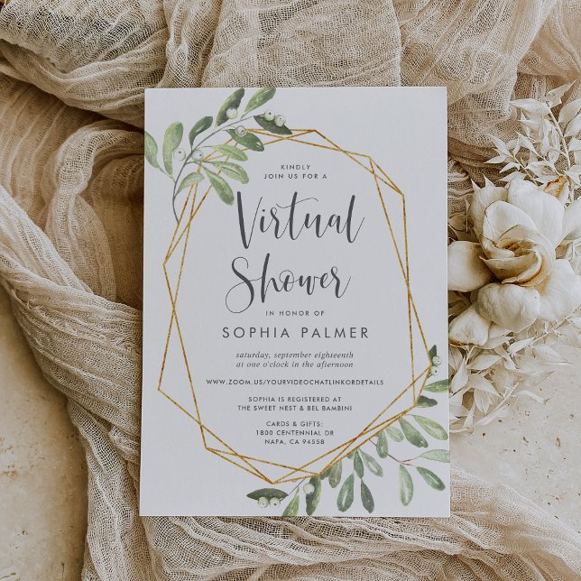 Invitation La verdure naturelle | Bridal ou Baby shower virtu (Créateur téléchargé)