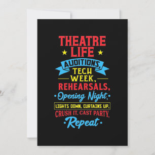 Invitation La vie de théâtre pour acteur