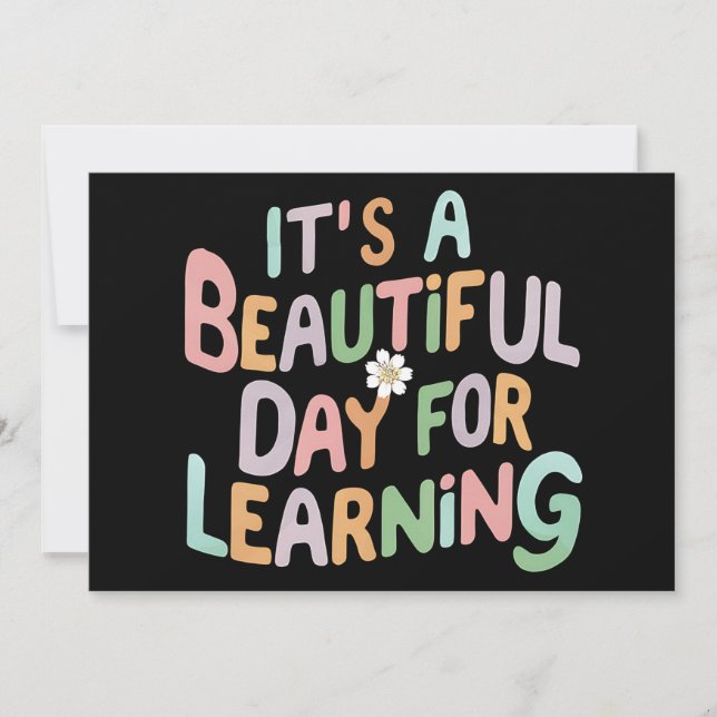 Invitation La vie d'enseignant C'est une belle journée pour a (Devant)