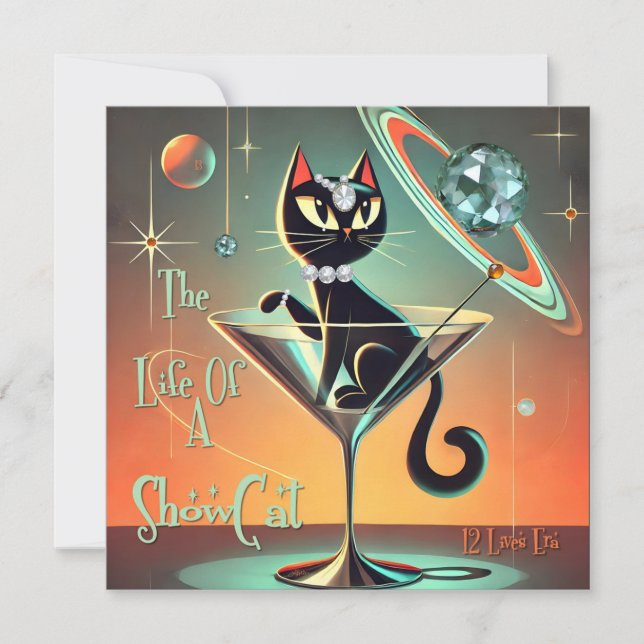 Invitation La Vie D'Un Chat De Femme De Chaussure (Devant)