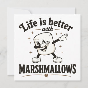 Invitation La vie est meilleure avec des marshmallows