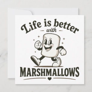 Invitation La vie est meilleure avec des marshmallows