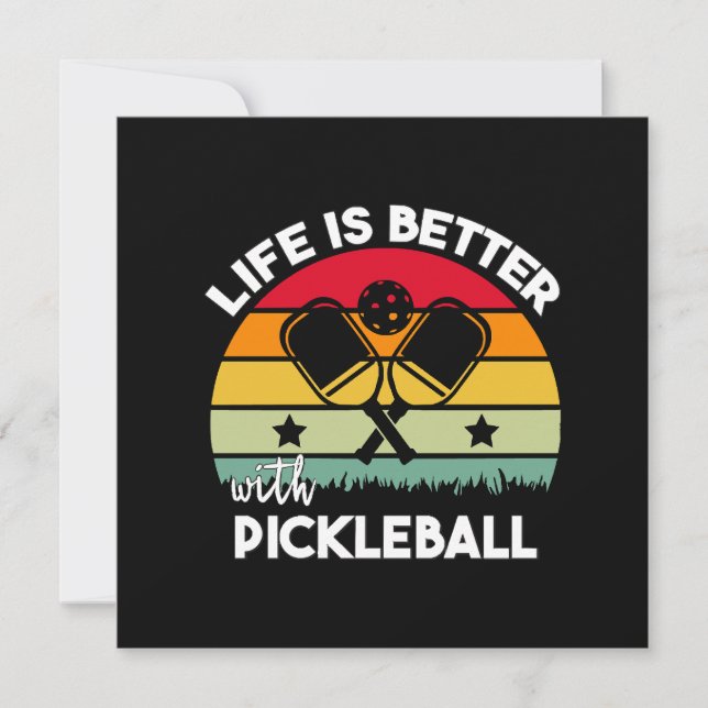 Invitation La vie est meilleure avec Pickleball (Devant)
