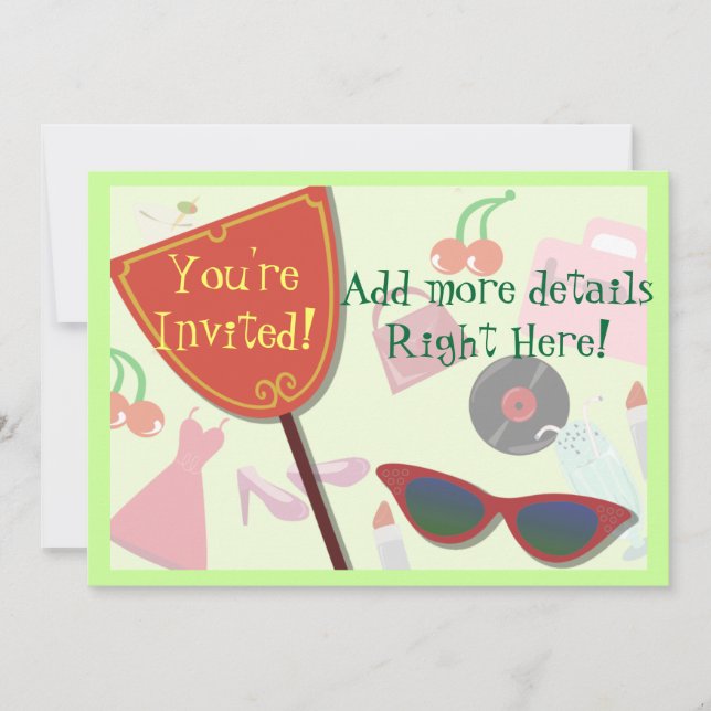 Invitation La vie glam (Devant)