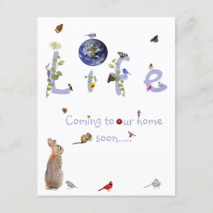Invitation La vie : Venir chez nous, bientôt baby shower invi
