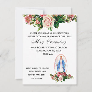 Invitation La Vierge Catholique Marie Peut Couronner L'Événem